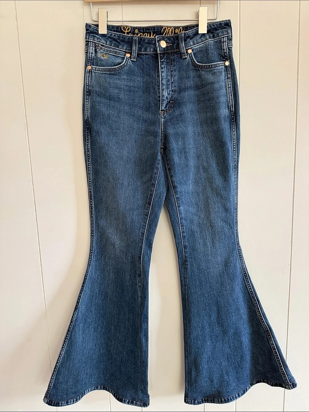 Lainey Wilson X Wrangler Flare Jeans Size 28 Boho Western Cowgirl Rodeo Country